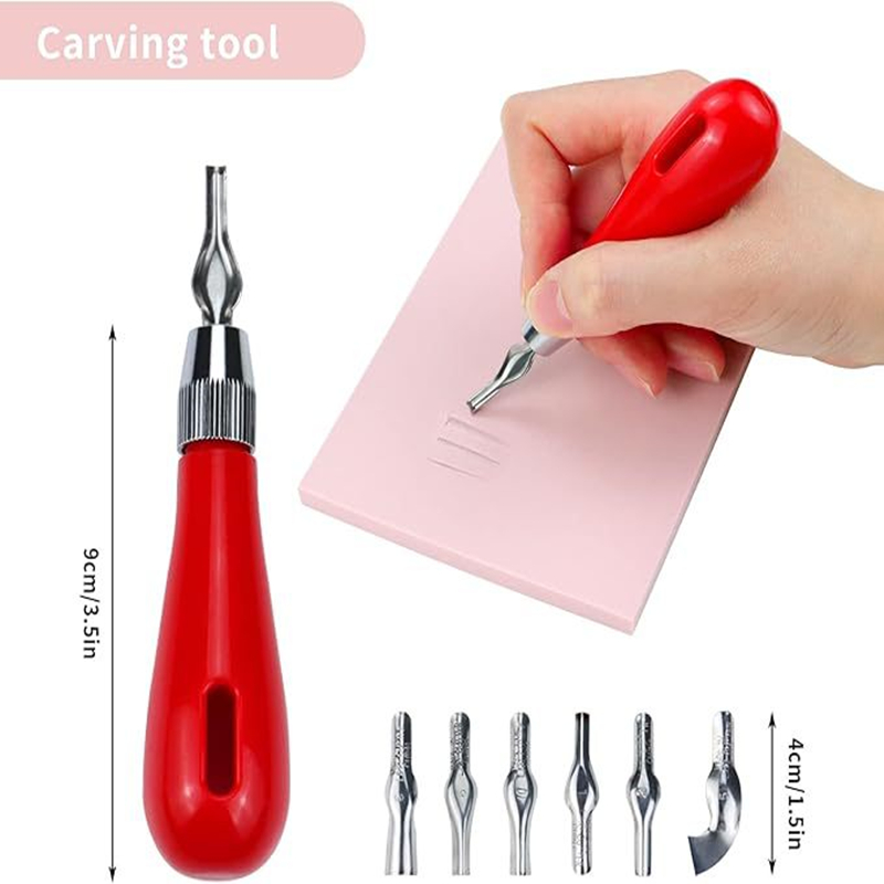 Lino Printing Block - Beginner Linoleum Carving Tool Multifunctional Engraving