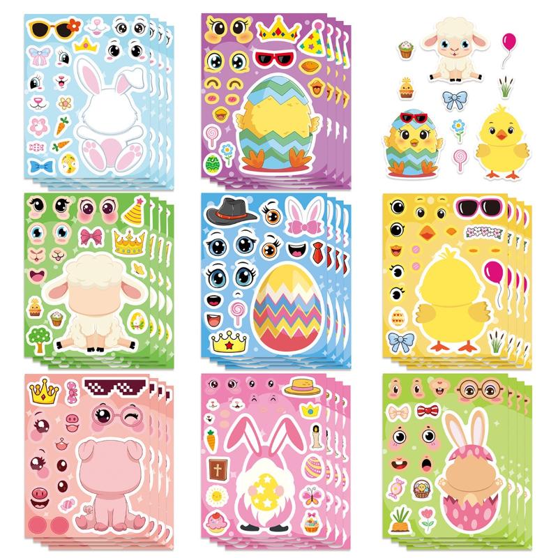 Art Craft Rabbit - DIY Cartoon Easter Egg Puzzle Stickers