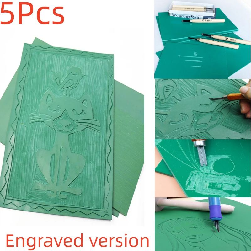 Lino Printing Block - Carving Rubber Block Printmaking Stamp Blocks
