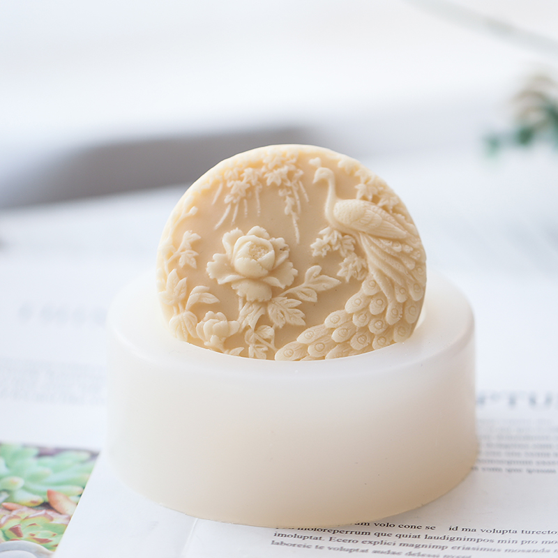 Art Craft Flower Making - Peacock Flower Pattern Silicone Soap Mold