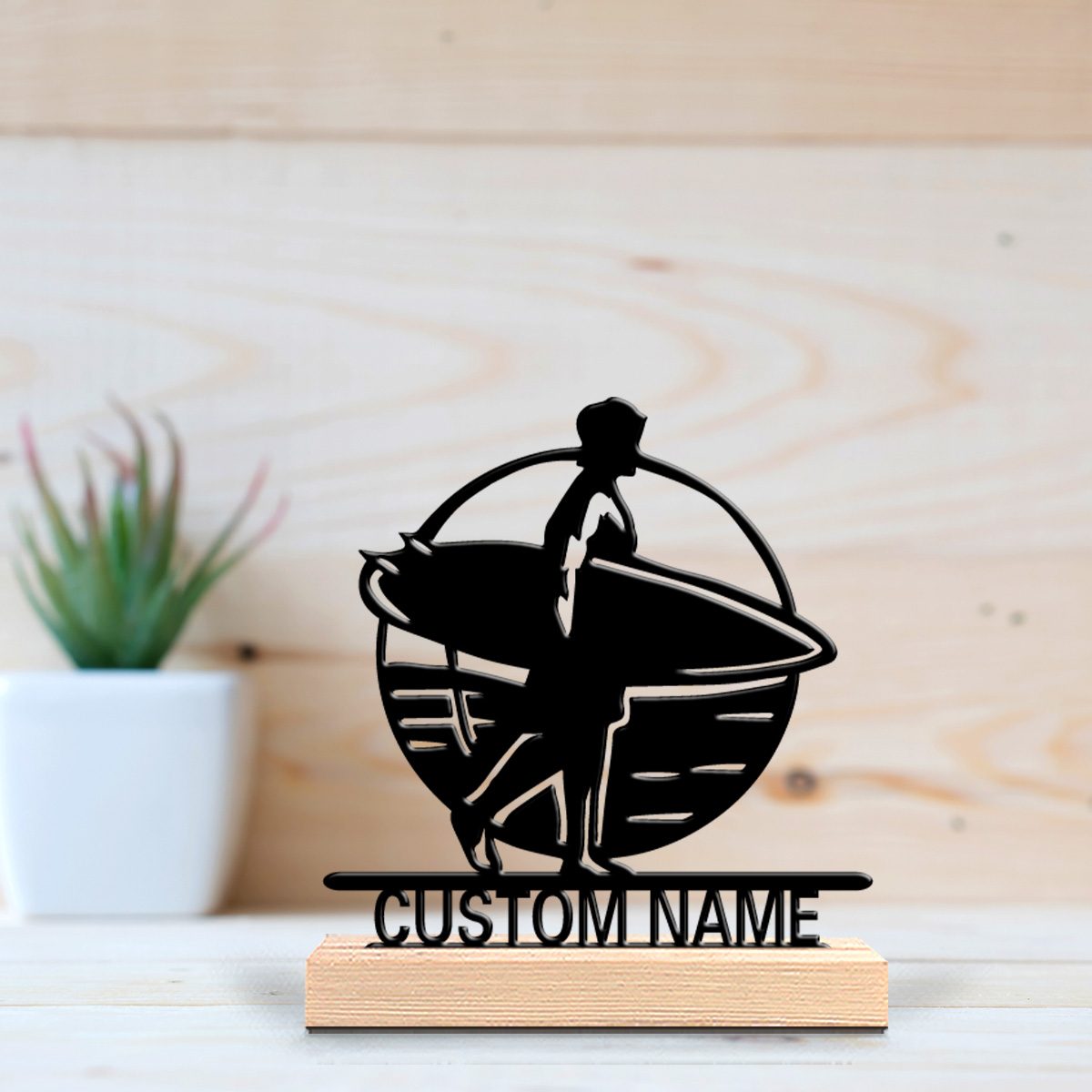 1pc Surfing Customized Text Me - Art Craft Wood review and price