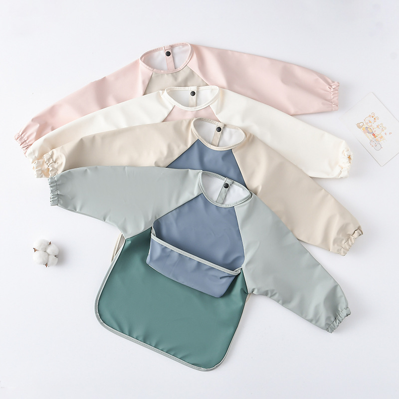 Kids Baby Long Sleeved PU Bibs - Art Craft And Cloth review and price