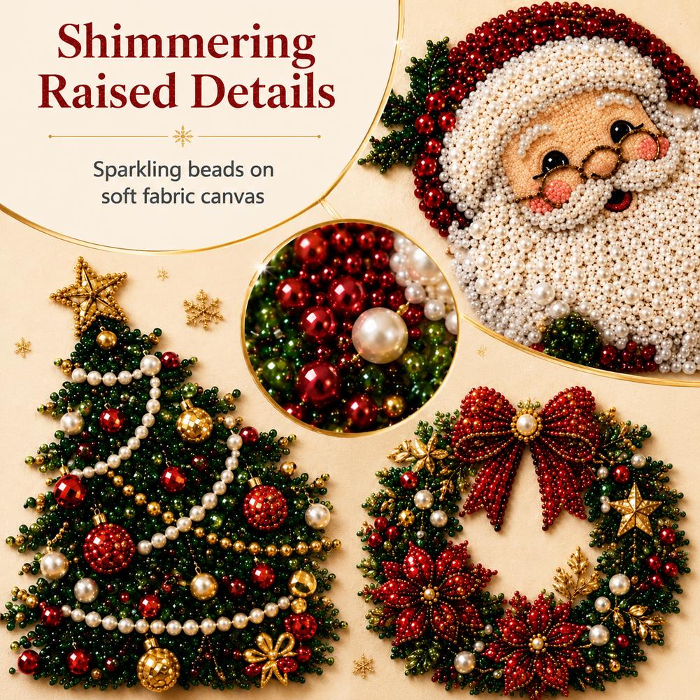 Christmas Santa Claus Pearl Ar - Art Craft Gifts For Adults review and price