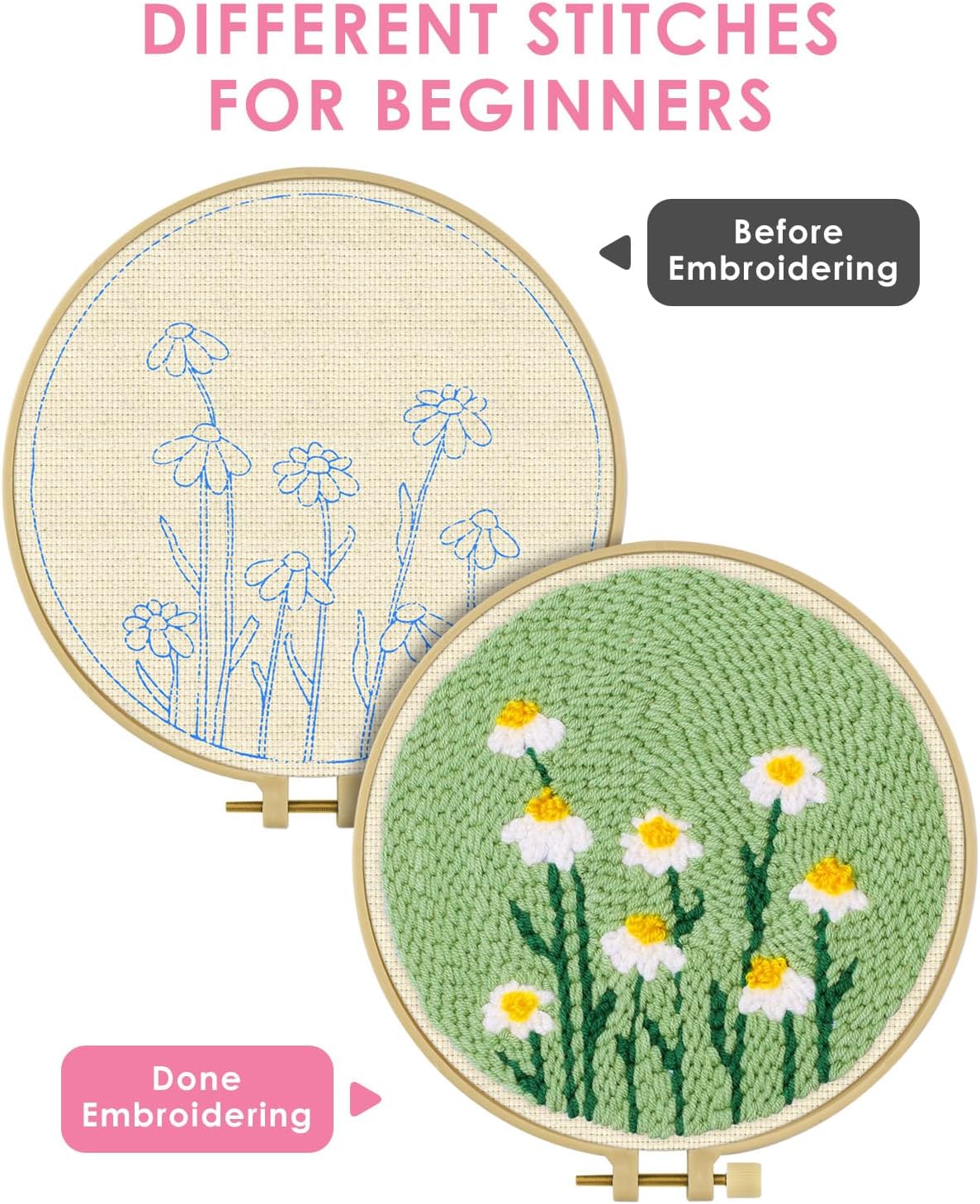 Punch Needle Embroidery Cartoo - Art Craft Rabbit review and price