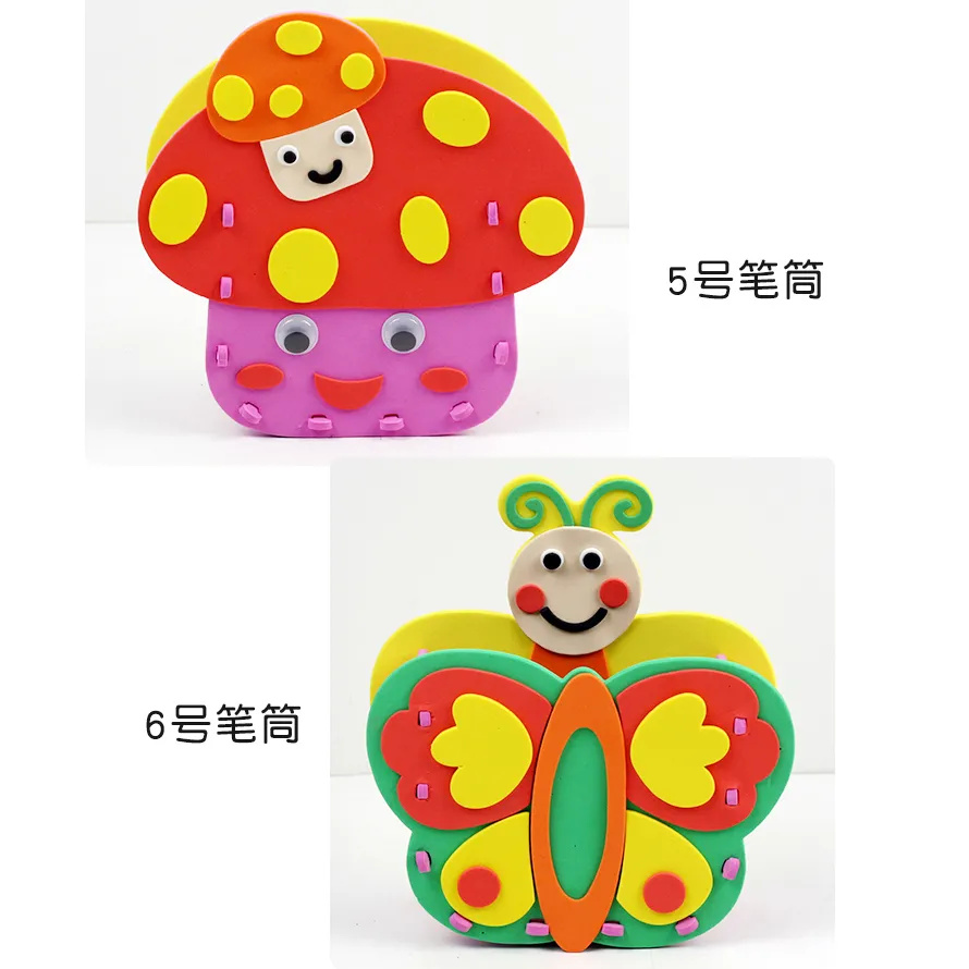 2pcs DIY Cartoon Pen Container - Art Craft For Kindergarten review and price