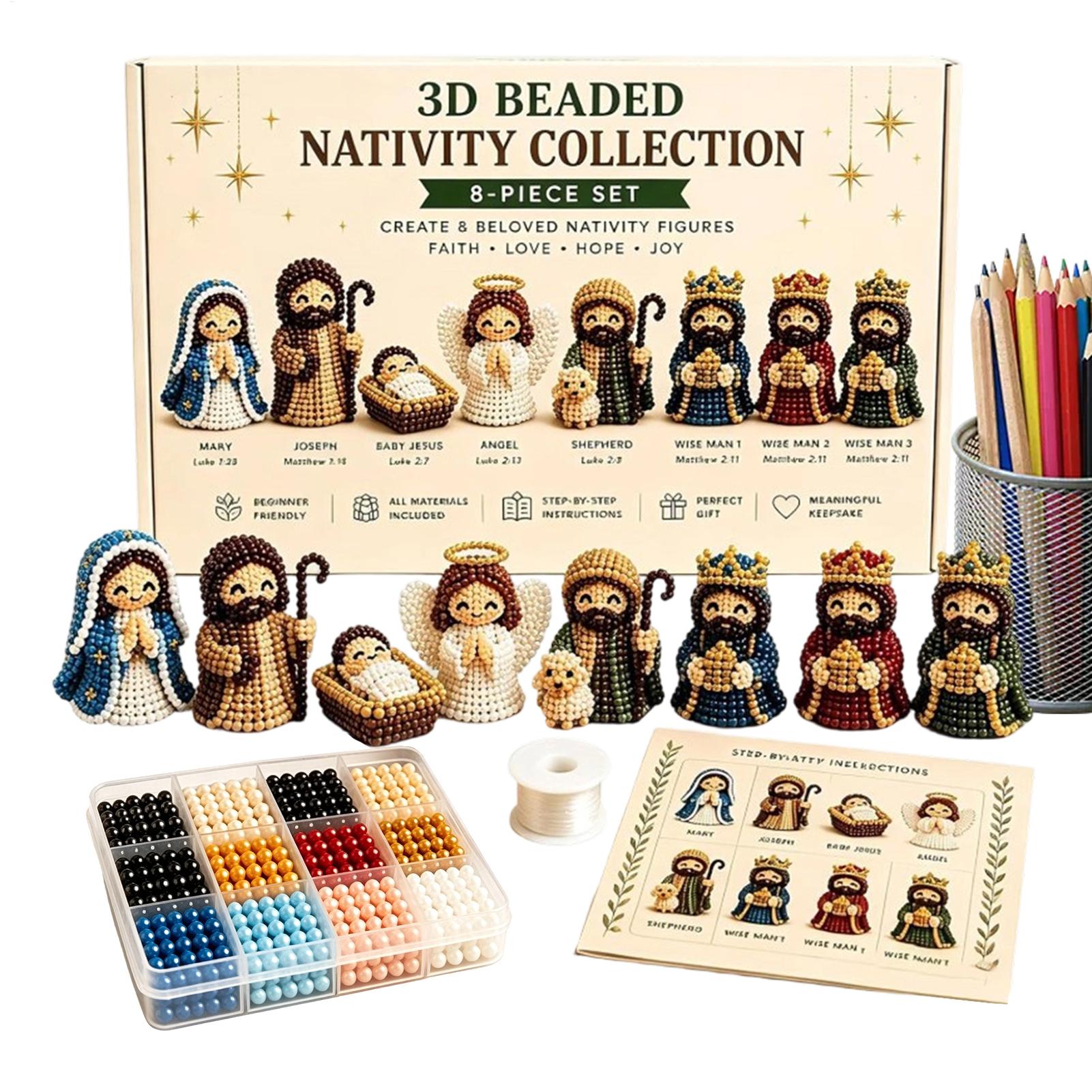 Nativity Bead Art Kit 3D Chris - Art Craft Gifts For Adults review and price