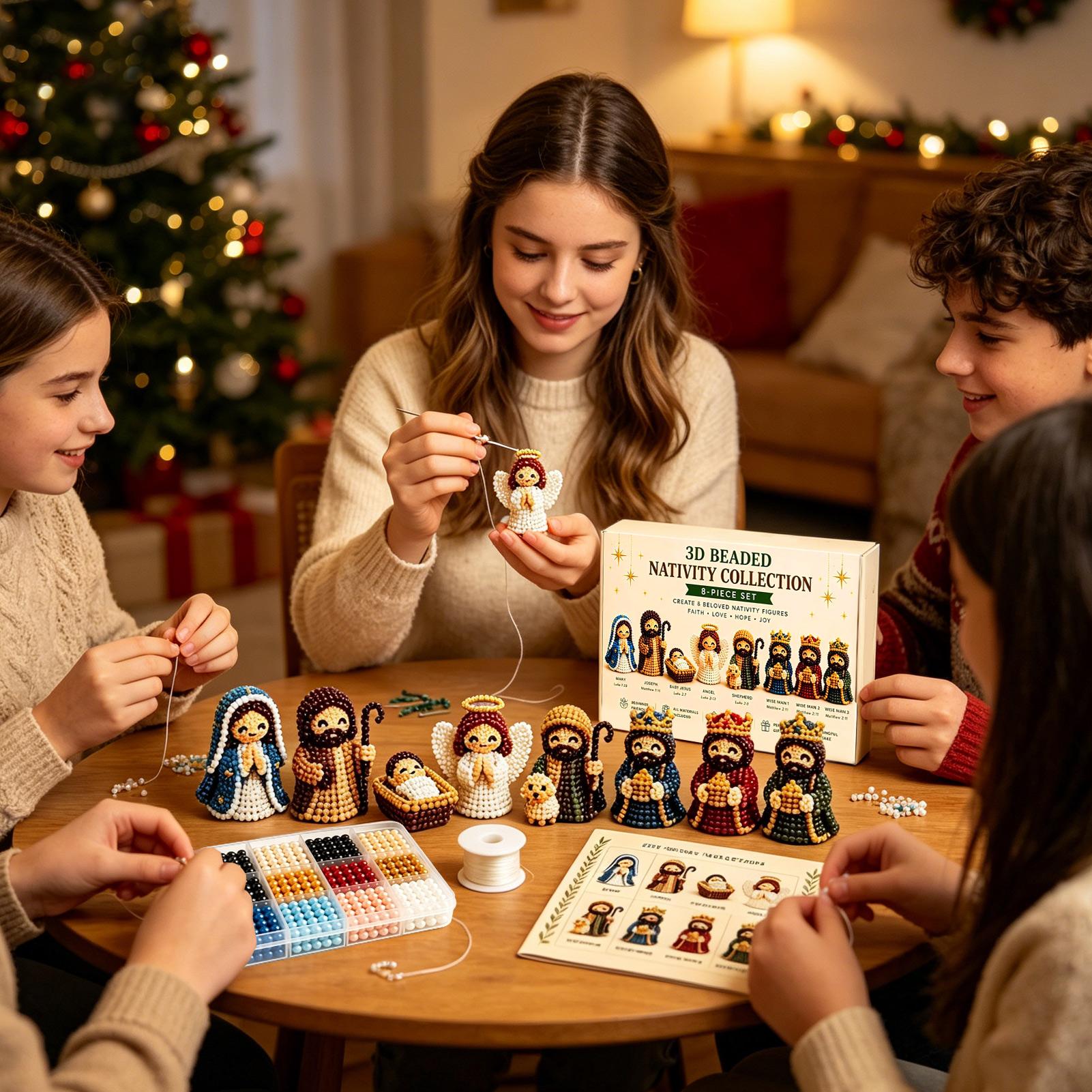 Nativity Bead Art Kit 3D Chris - Art Craft Gifts For Adults review and price