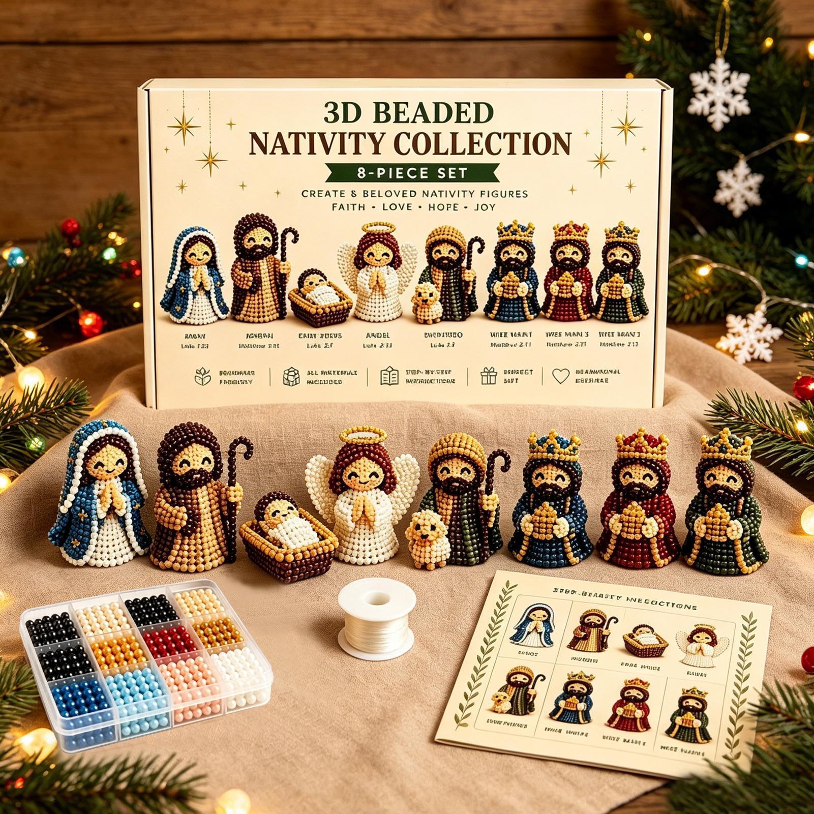 Nativity Bead Art Kit 3D Chris - Art Craft Gifts For Adults review and price