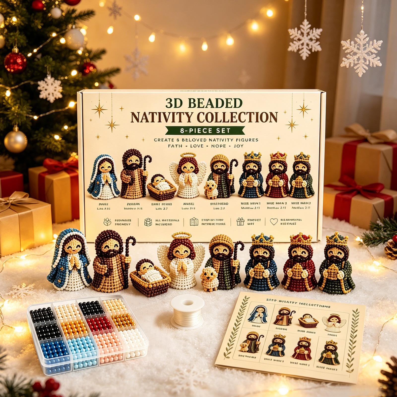 Nativity Bead Art Kit 3D Chris - Art Craft Gifts For Adults review and price