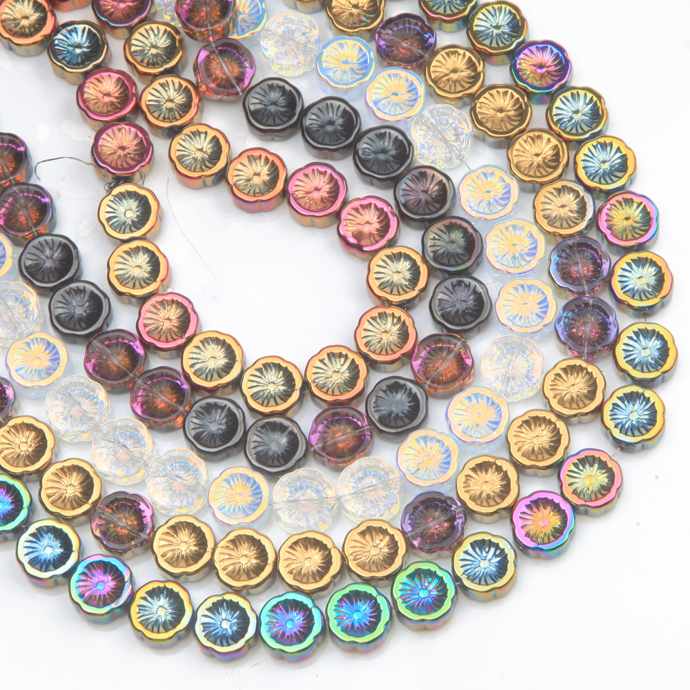 45PCS Flower Glass Beads AB Co - Art Craft Flower Making review and price