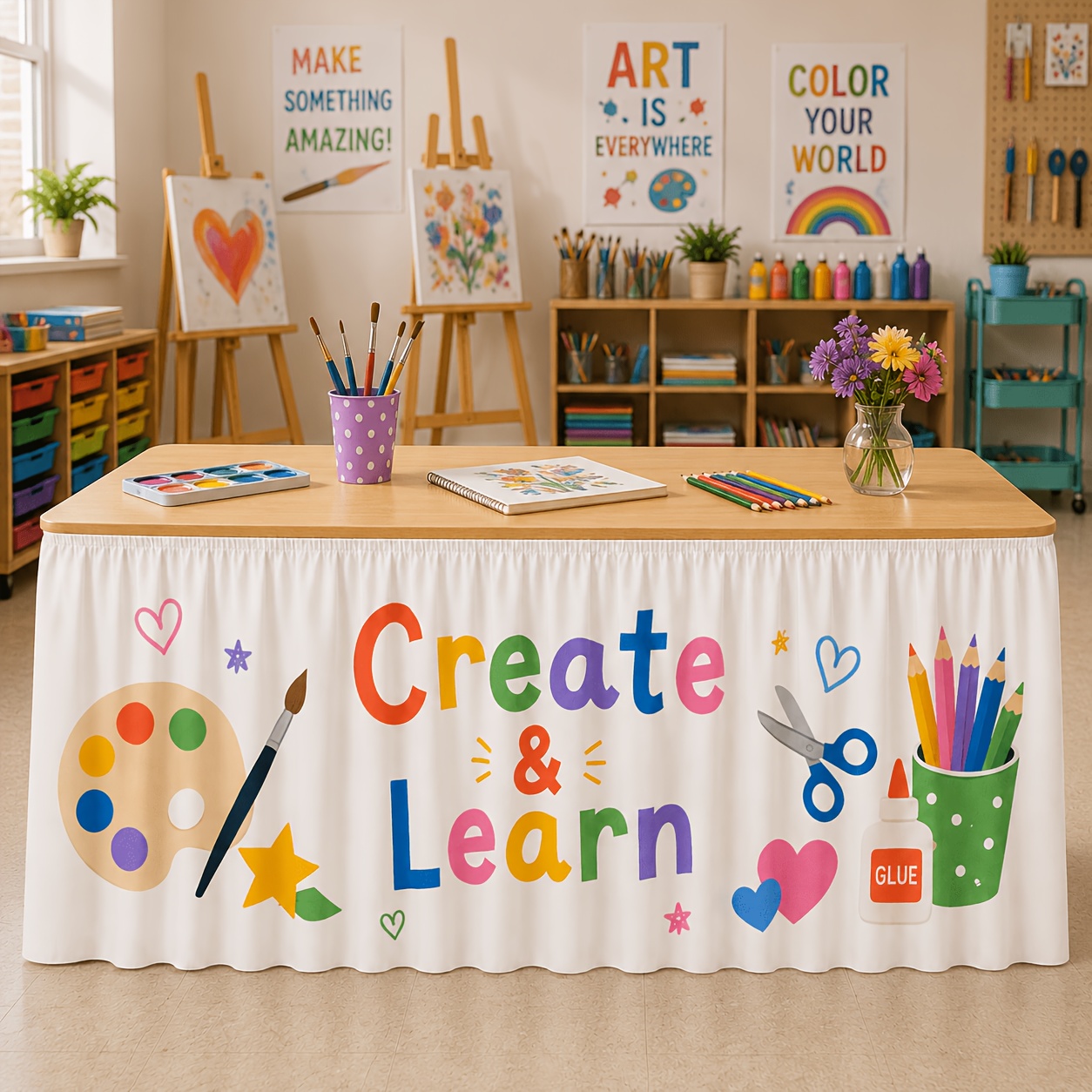 1 tablecloth table skirt, crea - Art Craft Classes review and price