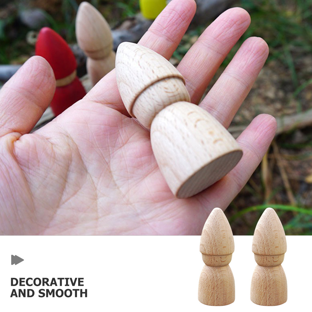 6Pcs Wooden Peg People Unpaint - Art Craft Wood review and price