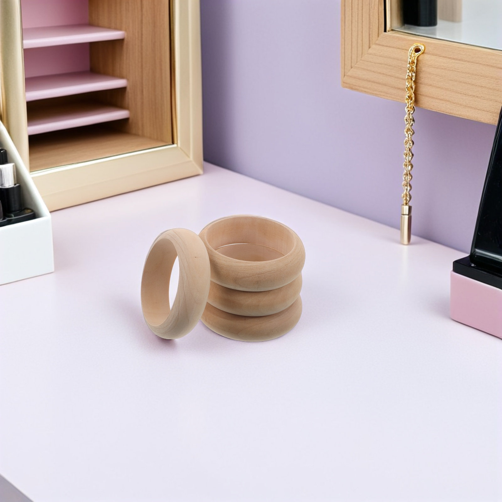 4Pcs Solid Wood Bangle Blanks  - Art Craft Wood review and price