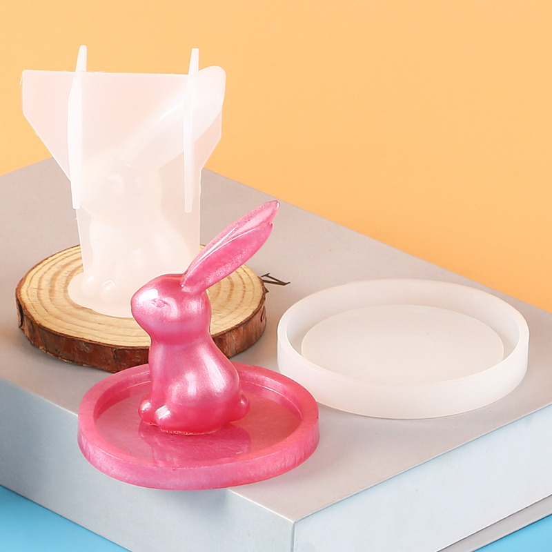 2Pcs 3D Bunny Ring Holder Sili - Art Craft Rabbit review and price