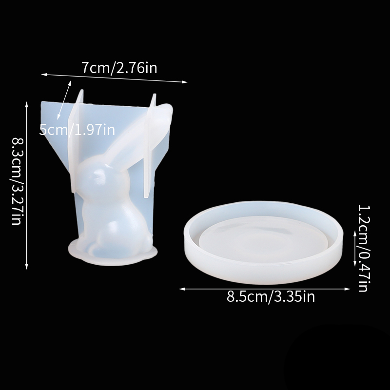 2Pcs 3D Bunny Ring Holder Sili - Art Craft Rabbit review and price
