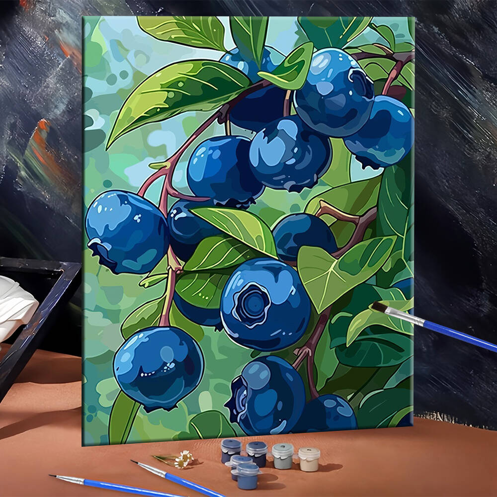 DIY Drawing By Numbers Blueber - Art Craft Gifts For Adults review and price