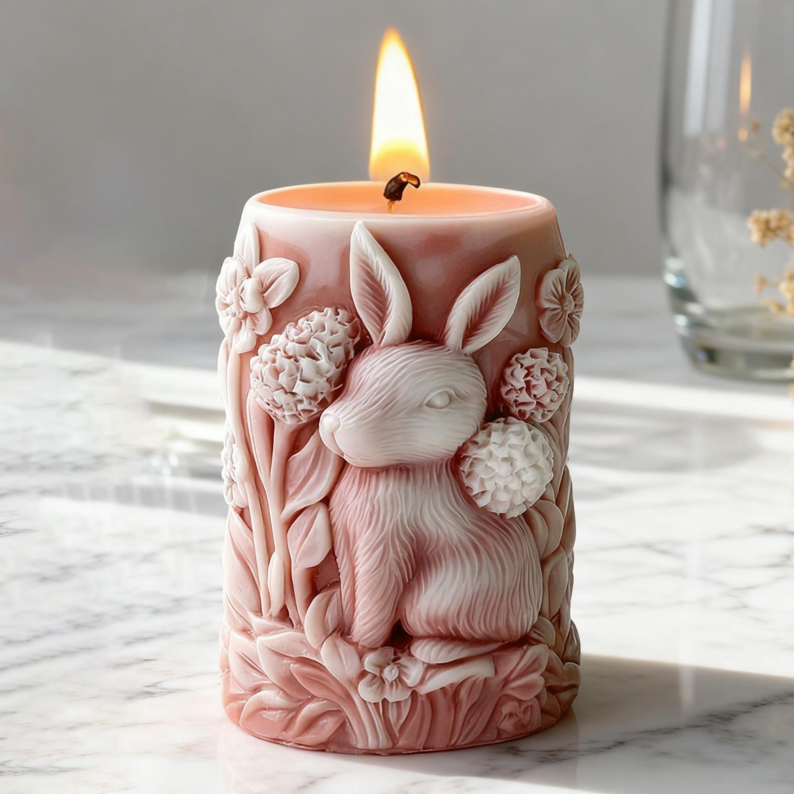Candle Making Molds Bunny Flow - Art Craft Flower Making review and price