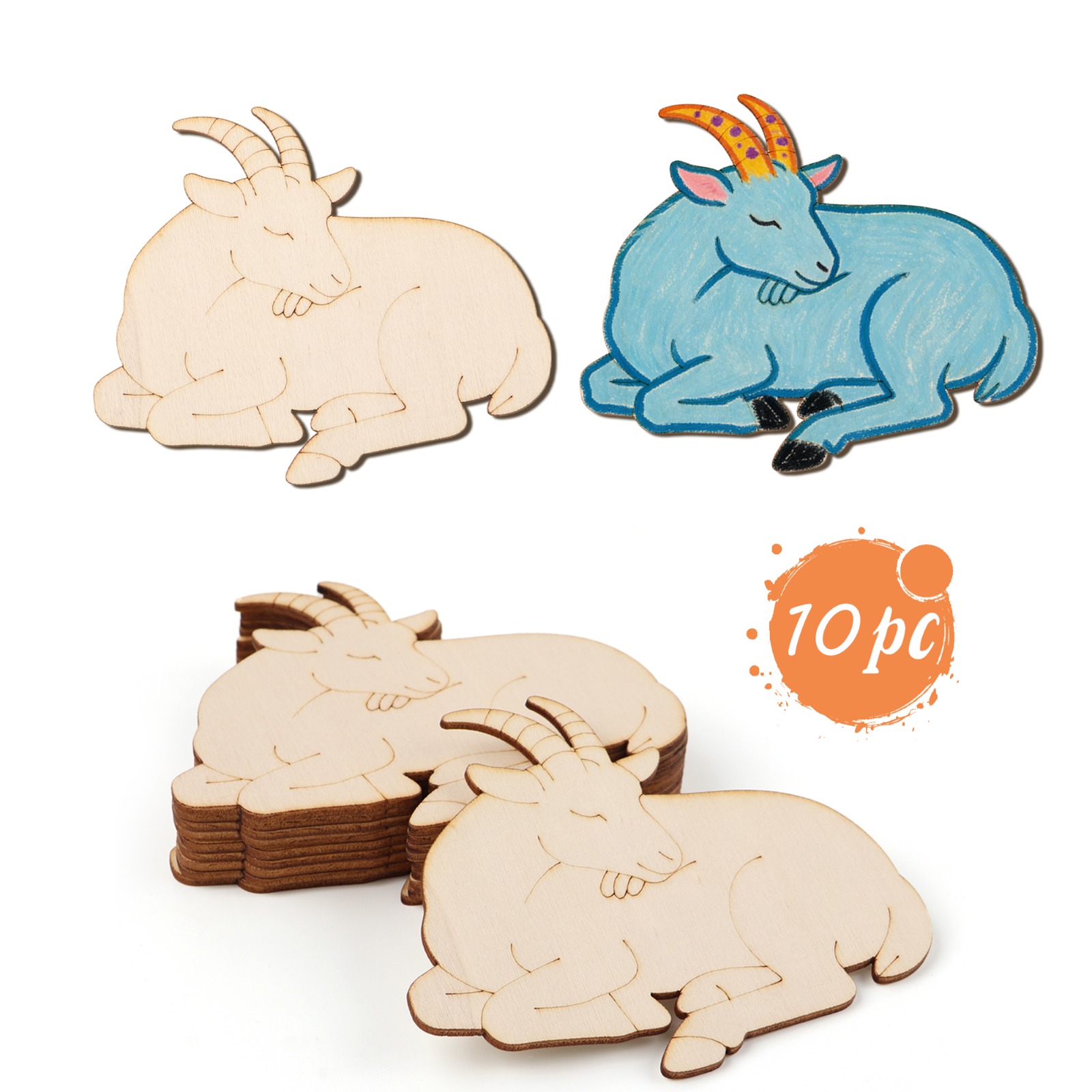 10pcs/set Unfinished Wood Shee - Art Craft Wood review and price