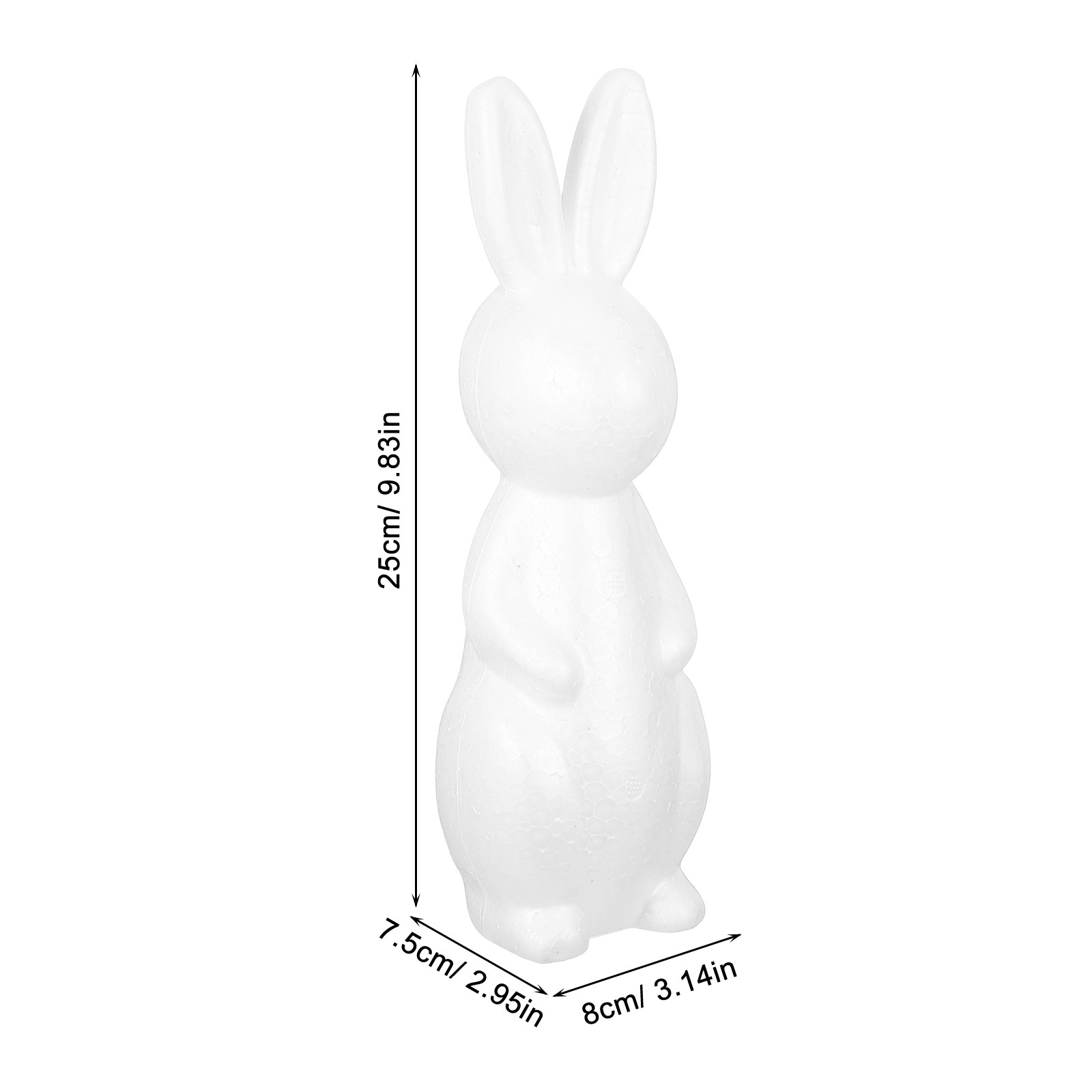 2Pcs Foam Rabbit Craft White D - Art Craft Rabbit review and price